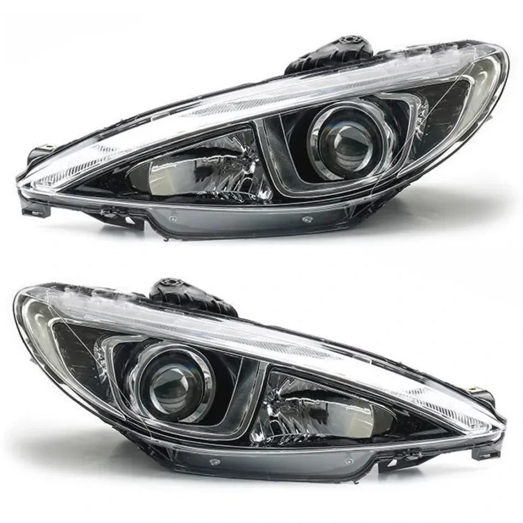 چراغ جلو پژو 206 راست مدرن با لامپ و LED